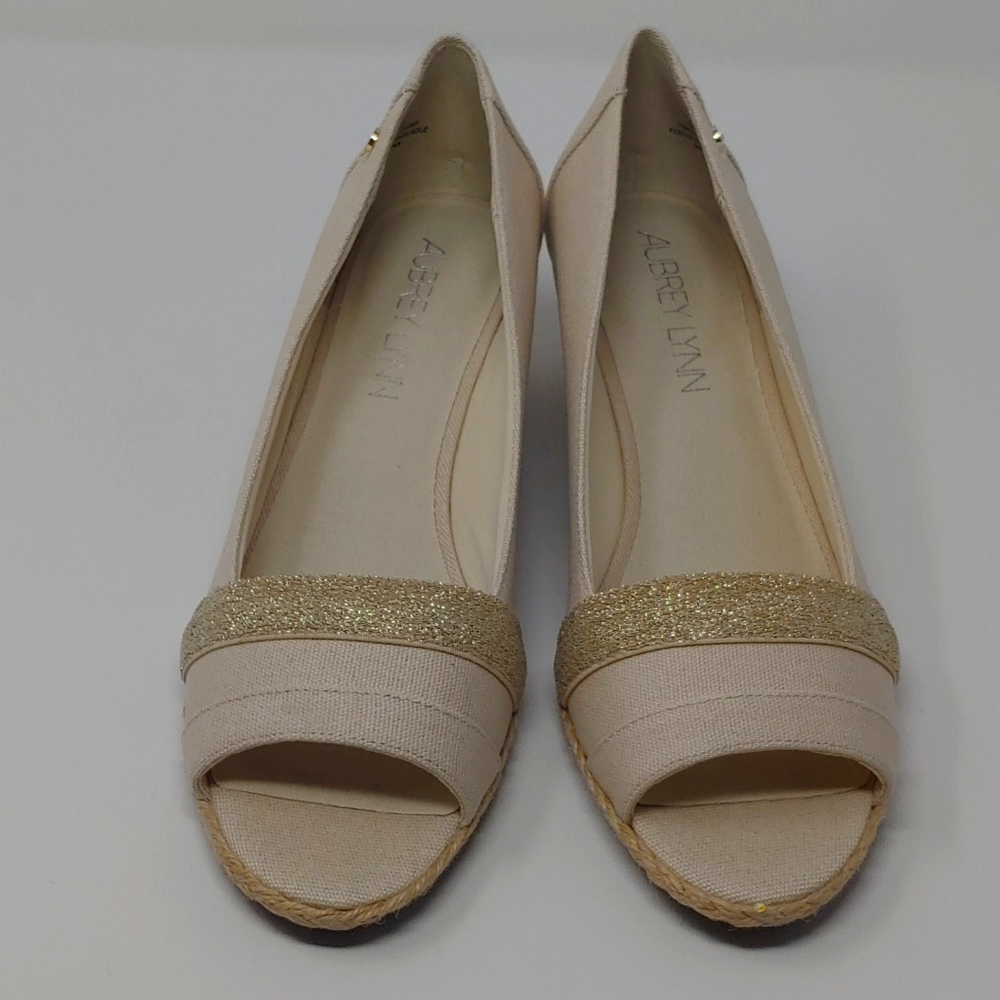 Aubrey Lynn Champagne Canva Glitter 9.5M Shoes
